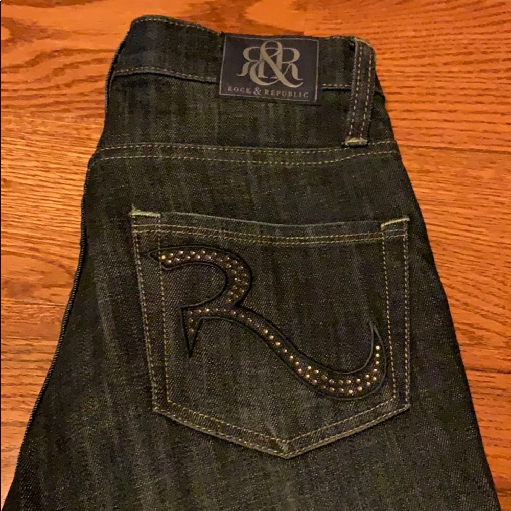 Rock & Republic Kasandra studded bootleg jeans